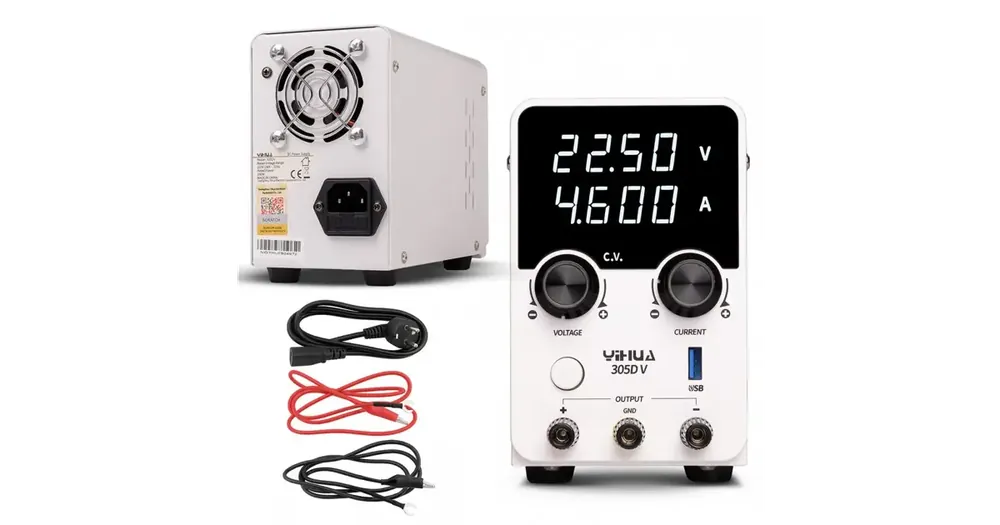 Laboratorní zdroj YIHUA 305D-V, 30V/5A+USB 20W QC3.0, spínaný - Nový produkt