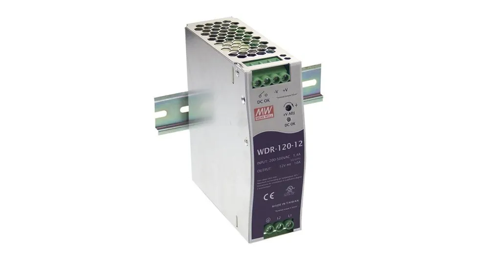 Akční nabídka - Zdroj na DIN lištu Mean Well WDR-120-12, 12V/10A