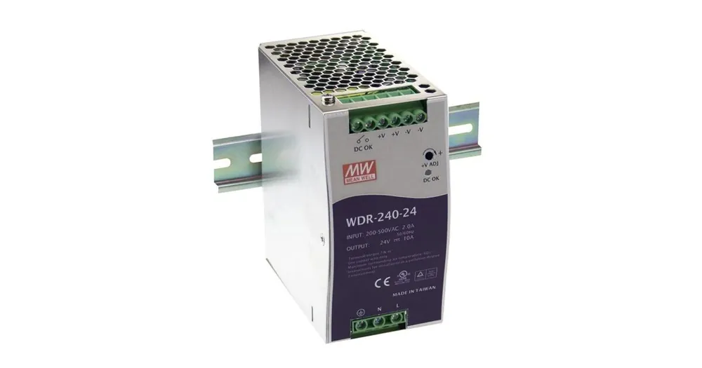 Zdroj na DIN lištu Mean Well WDR-240-24, 24V/10A | Ušetřete nyní