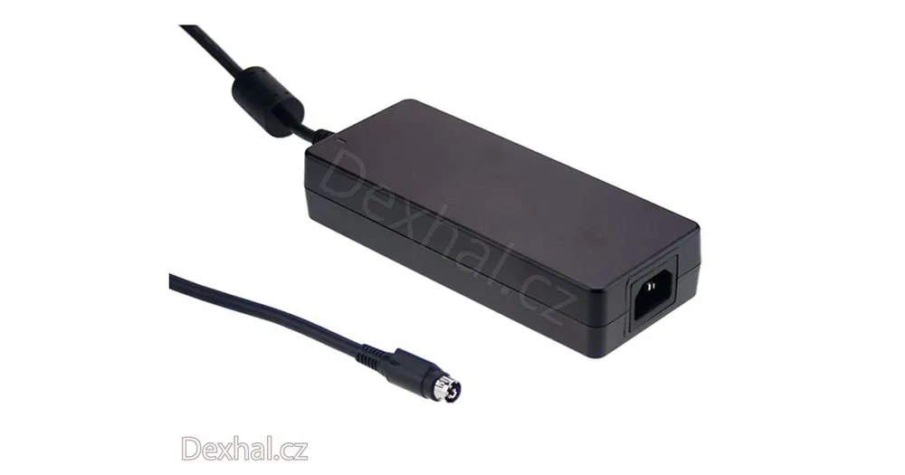 Napájecí spínaný adaptér, 15V/9,6A, Mean Well GS160A15-R7B, třípólový | Rychlá doprava