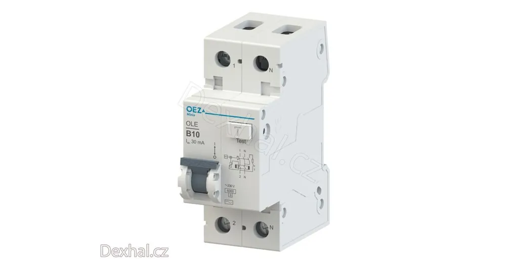 Žádaný produkt | Chránič s jističem OEZ OLE-16B-1N-030AC, 6A, 2P, 30mA, 6kA, OEZ 38315