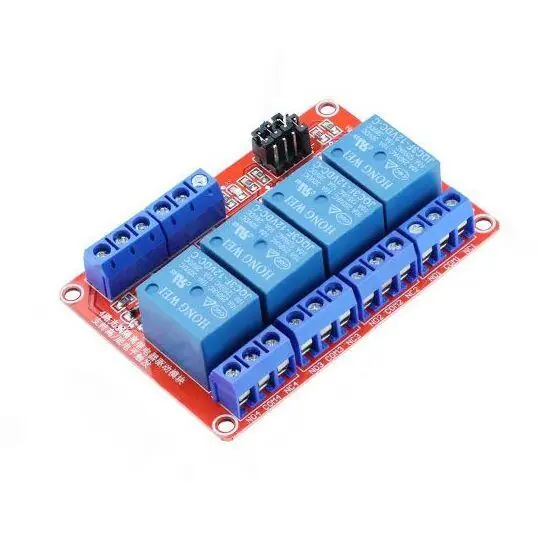 Vysoká kvalita - 4 kanálové 12V Relé 10A Arduino raspberry / relátko high/low level trigger
