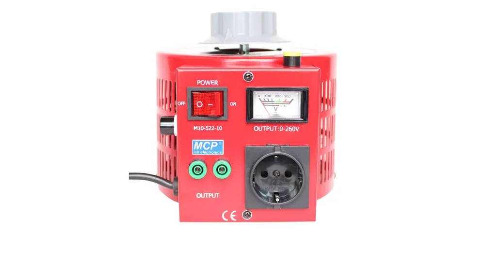 Autotransformátor MCP M10-522-10, 1000VA (4A), rozsah 0-250V - Přímo od výrobce