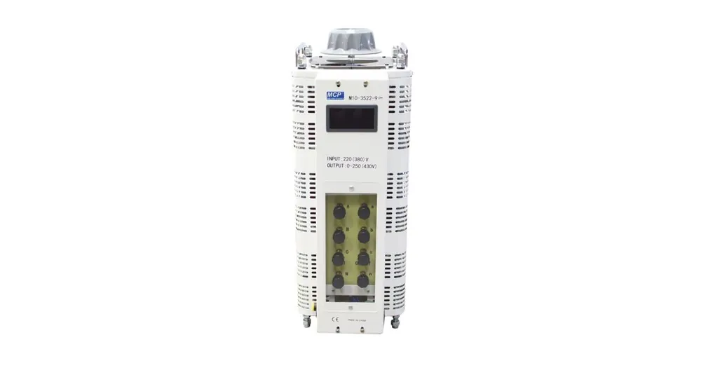 Výhodná nabídka - Autotransformátor MCP M10-3522LCD-09, 9000VA (3x12A), rozsah 0-450V