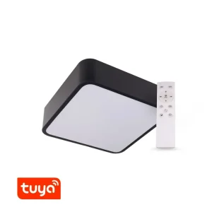 SMART Tuya LED svítidlo RENDO 36W CCT hranaté černé | Akce
