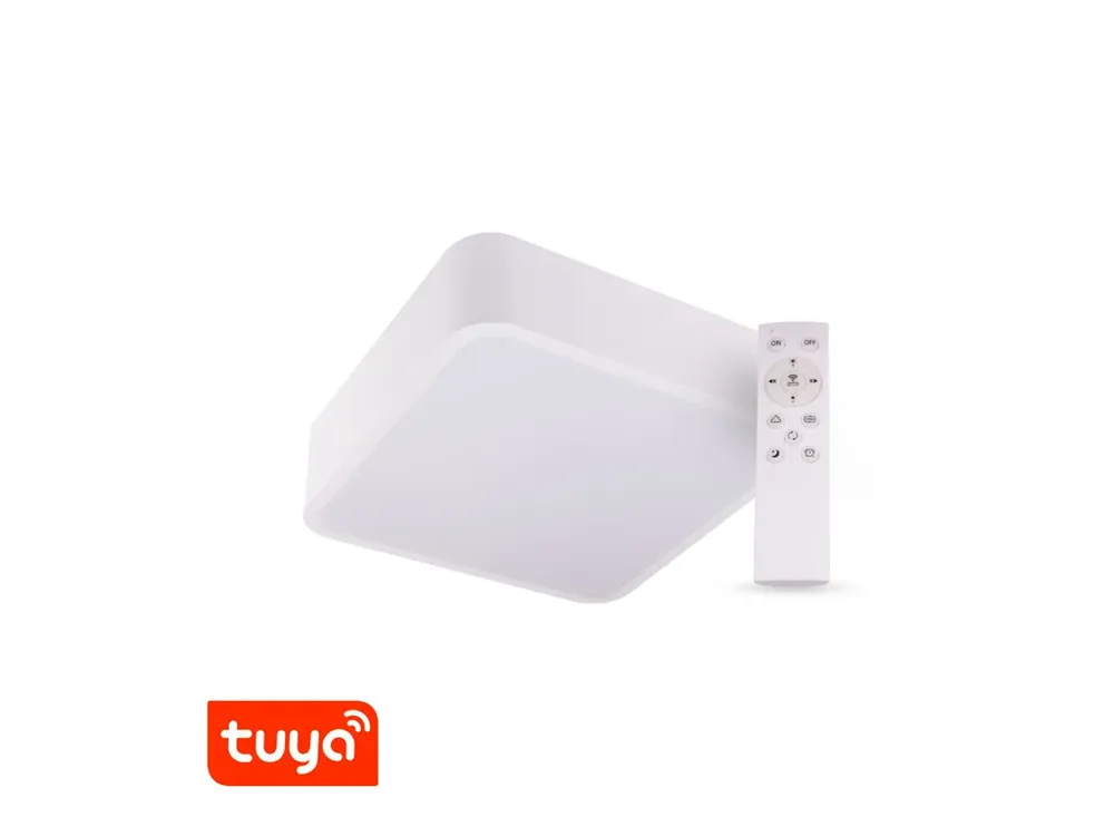 Prémiová kvalita | SMART Tuya LED svítidlo RENDO 36W CCT hranaté bílé