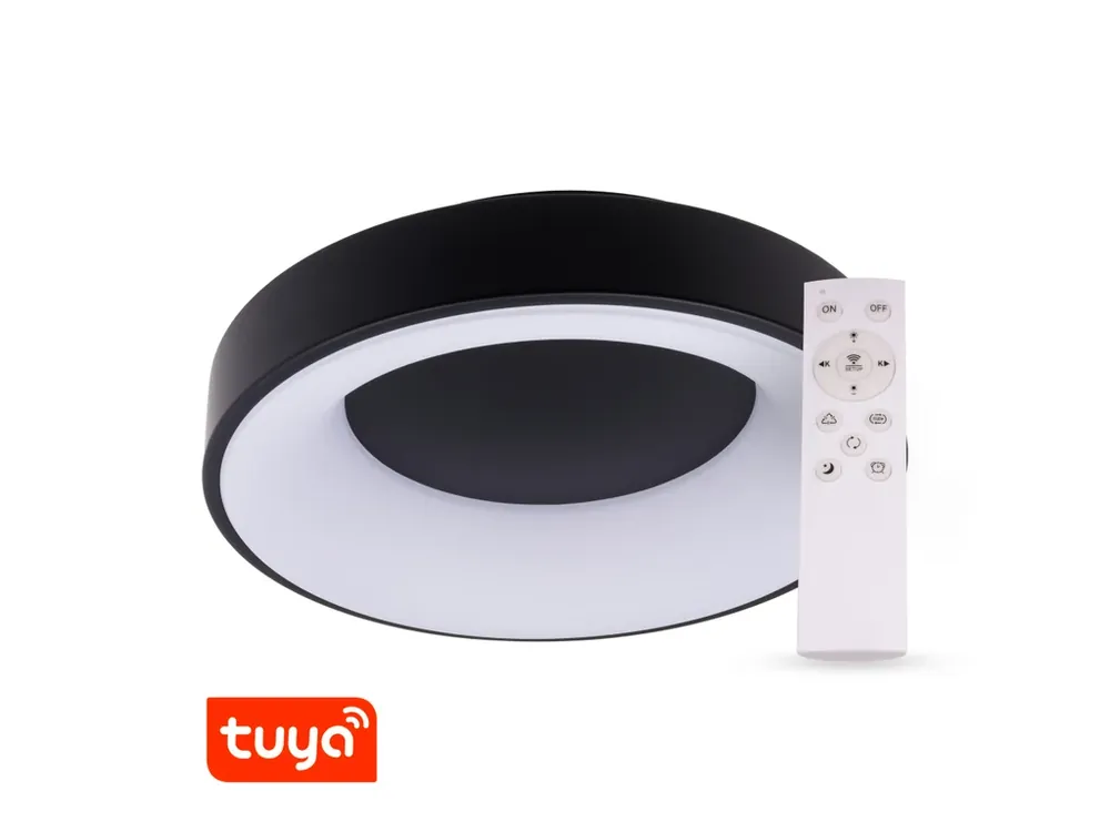 Výhodná koupě | SMART Tuya LED svítidlo ZULU 60W CCT kulaté černé