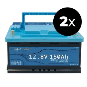 SuperVolt 300Ah 12,8V Set Supervolt LiFePO4 300ah 12,8V lithiová baterie – sada 2x SX150 | Velmi oblíbený produkt