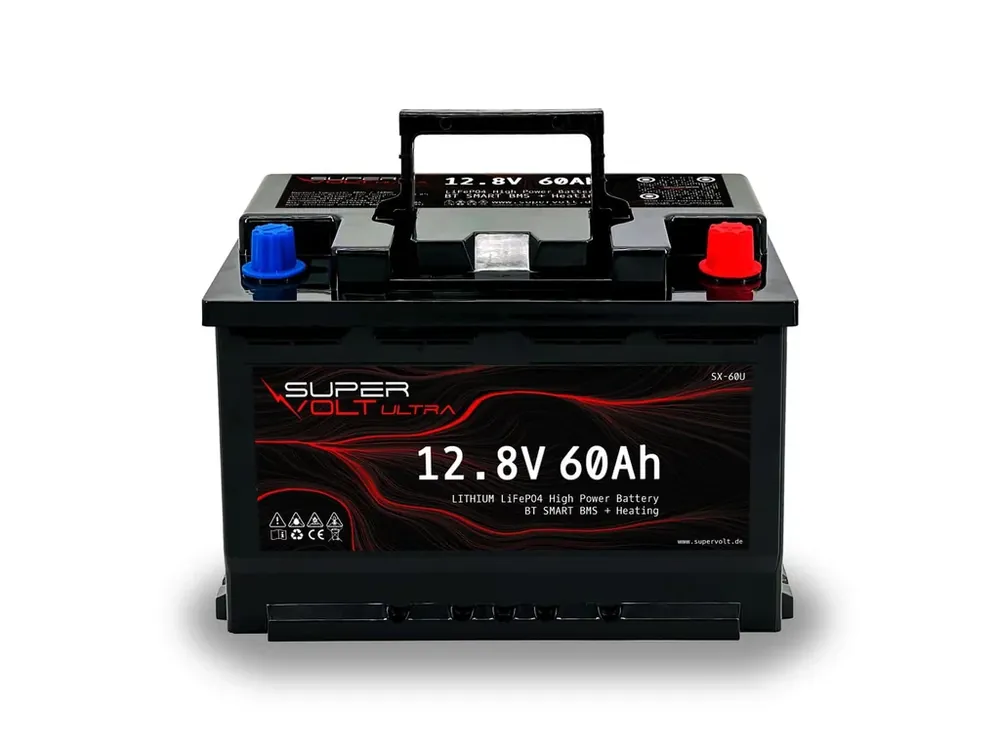 SuperVolt 60Ah 12,8V Ultra Supervolt Ultra – 12,8V 60Ah – LifePO4 s Bluetooth a vyhříváním - Populární