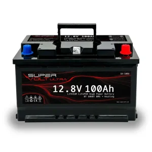 SuperVolt 100Ah 12,8V Ultra Supervolt Ultra – 12,8V 100Ah – LifePO4 s Bluetooth a vyhříváním | Akční nabídka
