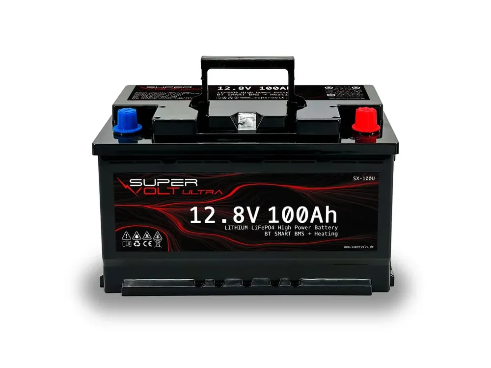 SuperVolt 100Ah 12,8V Ultra Supervolt Ultra – 12,8V 100Ah – LifePO4 s Bluetooth a vyhříváním | Akční nabídka