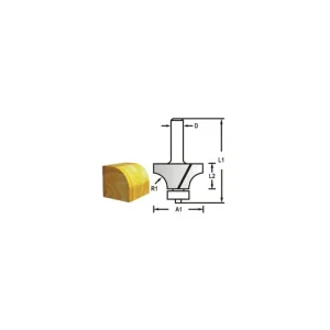 Zaoblovací fréza s ložiskem stopka 8 mm,25,4x13,5x56 mm R=6,35mm - Slevy