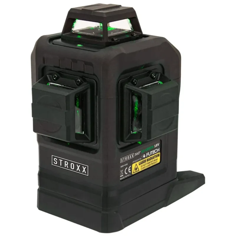 Křížový liniový laser STROXX VMAX 3D 18V – samonivelační, 3× 360°, bez baterie - Právě přidáno