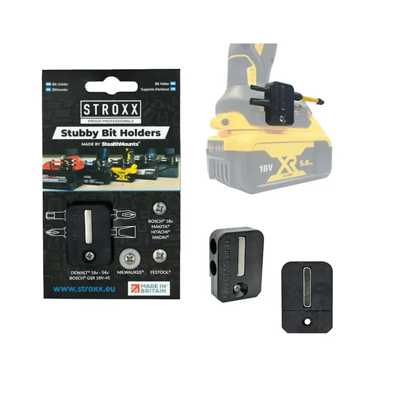 Velmi žádaný produkt - STROXX univerzální držák bitů Stealthmounts, černý