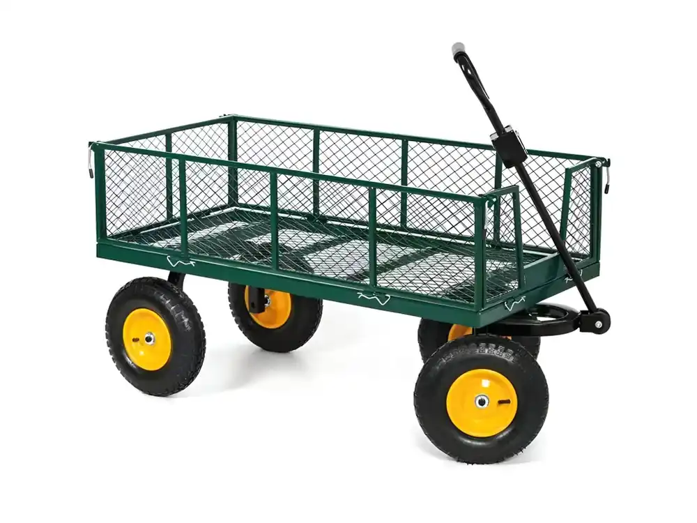 Čtyřkolový vozík s ojí, do 500 kg, 138 x 63 x 68,5 cm - Snadné objednání