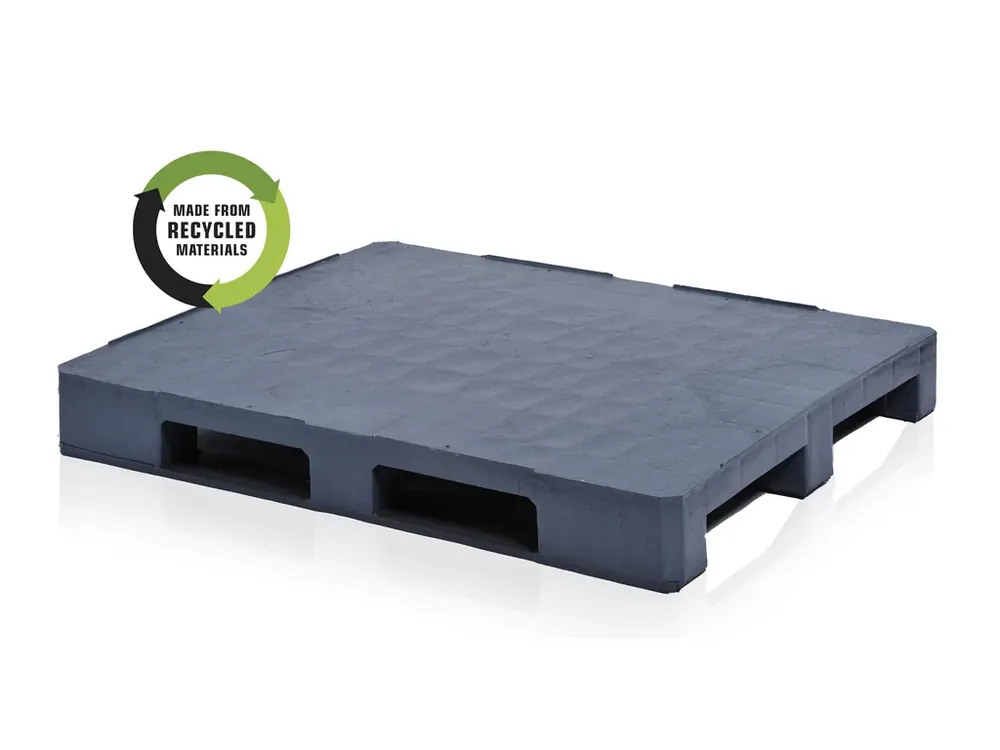 Plastová paleta pro vysokou zátěž regranulát, 120 x 100 x 15 cm | Nově k dispozici