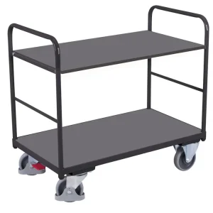 Skladem | Policový vozík, Variofit, 2 police (99 x 68 cm), do 250 kg, modrá/antracit