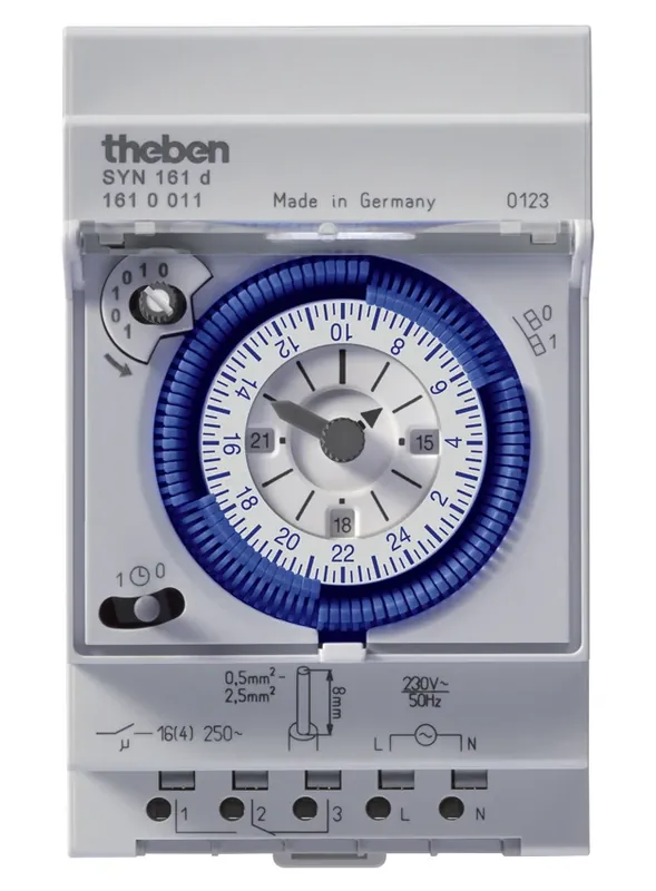 Ihned k objednání | THEBEN 1610011 Analogové spínací hodiny SYN 161 d