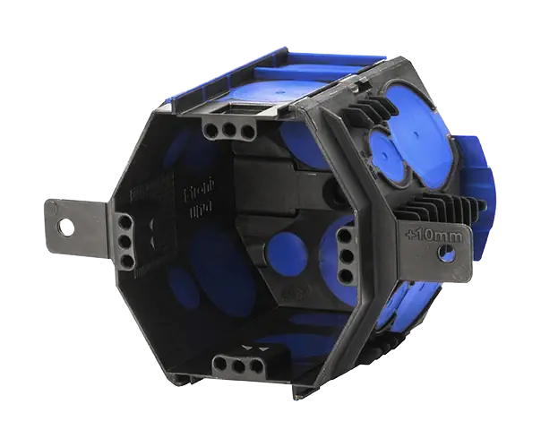 F-TRONIC 7320101 UI10T Přístrojová krabice pod omítku pro instalaci pomocí pěny, Ø 82 mm, hloubka 69 mm, černá/modrá - Nejprodávanější