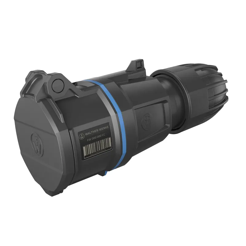 WALTHER FW331306CC CEE Spojka NEO Classic, 32A 3P 230V 6h, IP54, s bezšroubovým pružinovým připojením, černá/modrá | Kupte nyní