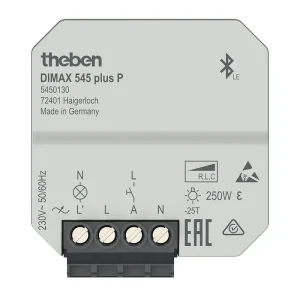 Časově omezená nabídka | THEBEN 5450130 DIMAX 545 plus P Univerzální stmívač pod omítku s Bluetooth, aplikací a časovými funkcemi