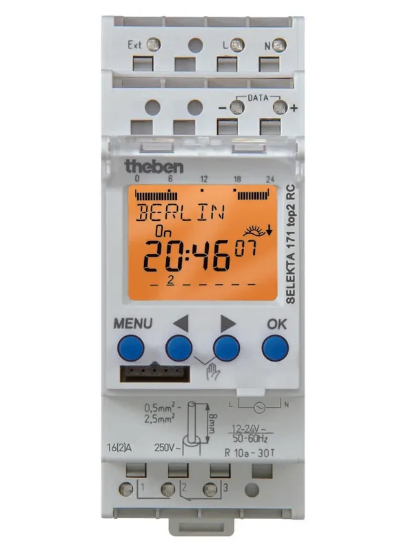 THEBEN 1714100 Astronomické digitální spínací hodiny SELEKTA 171 top2 RC 24V - Nízká cena