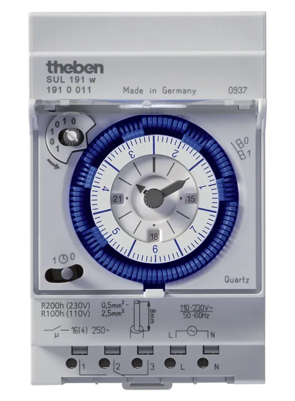 Poslední dny | THEBEN 1910011 Analogové spínací hodiny SUL 191 w