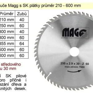Pilový kotouč s SK plátky 300x30mm 60 zubů Magg | Bestseller