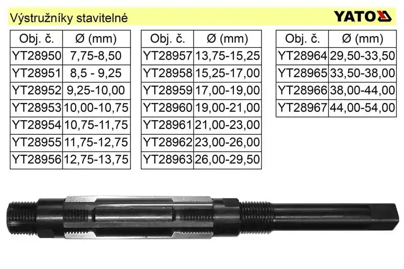 YATO Výstružník stavitelný 29,50-33,50mm HSS YT-28964 | Snížená cena