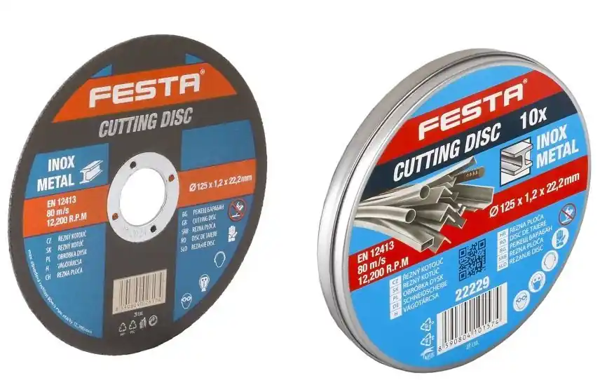 FESTA Řezný kotouč 125x1,2 mm na železo a nerez ocel, sada 10ks, v plechová krabička - Poslední příležitost