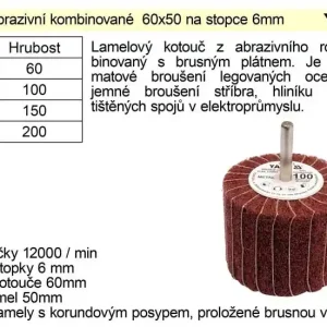 Cenová bomba - Brusný kotouč stopkový abrazivní kombinovaný 60x50 P-150