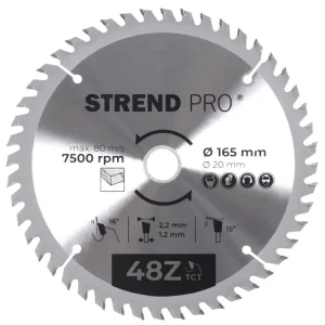 Akční sleva - STREND PRO Pilový kotouč s SK plátky 165x2.2x20/16mm 48 zubů