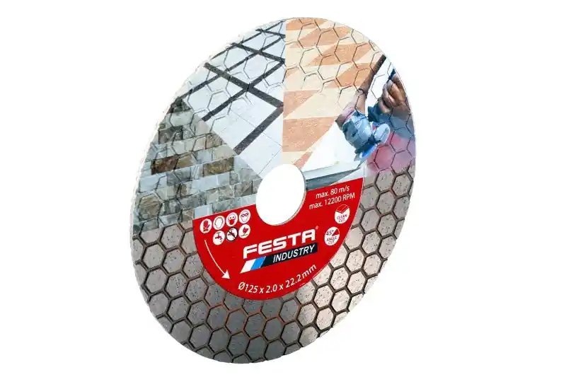 FESTA INDUSTRY diamantový řezný kotouč 115x1.8x22.2mm, vhodný na kamenické rohy - Rychlá expedice