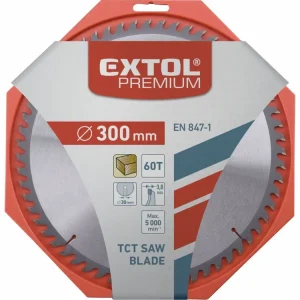 Akční cena - kotouč pilový s SK plátky, 300x2,2x30mm, 60T, šířka SK plátků 3,2mm, SK, EXTOL PREMIUM