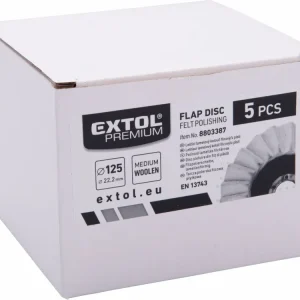Speciální nabídka | EXTOL PREMIUM kotouč leštící filcový plstěný, lamelový šikmý 125mm