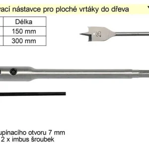 Prodlužovací nástavec 150 mm pro vrtáky do dřeva - Nově přidáno