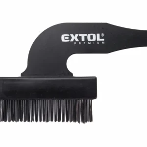 EXTOL PREMIUM kartáč ocelový 4řadý do pilky ocasky, 185x95x25mm (d/v/š včetně úchytu) - Skladem