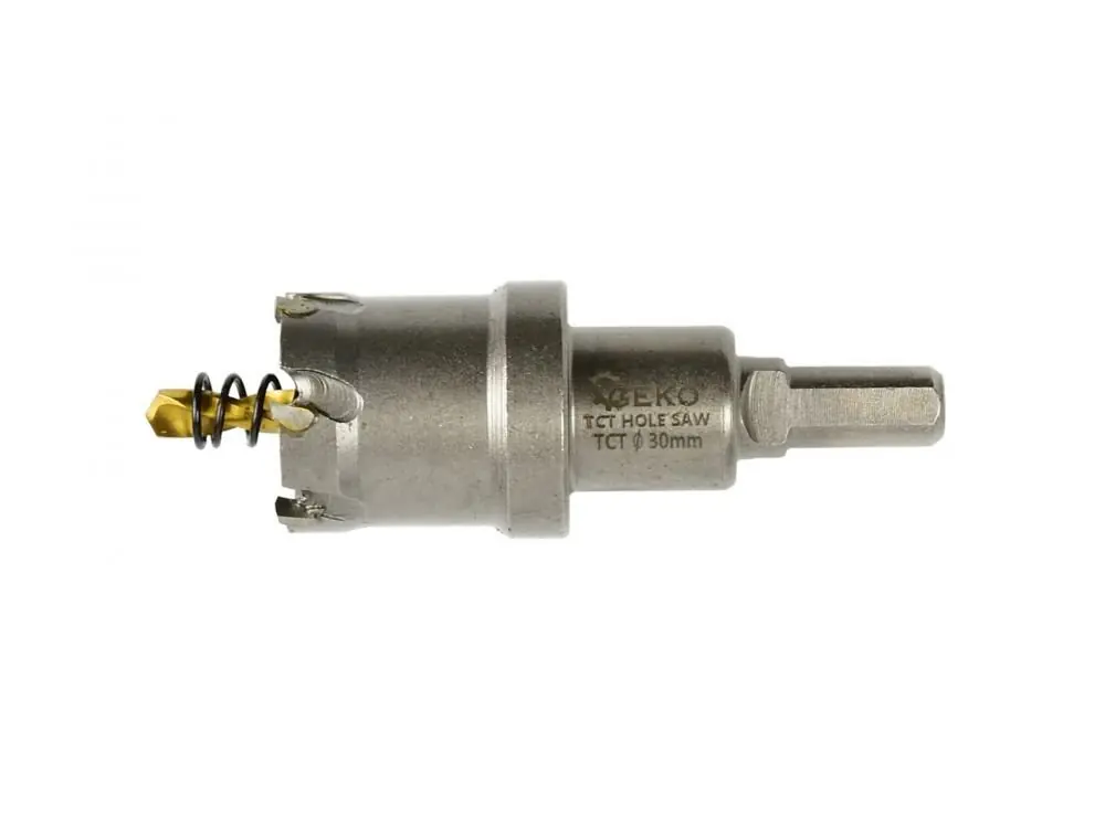 Přidat do košíku | GEKO Tvrdokovový korunkový vrták do kovu 30mm TCT