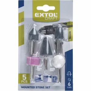 EXTOL CRAFT brusky rotační, sada 5ks, stopka 6mm 1820 | Končí brzy