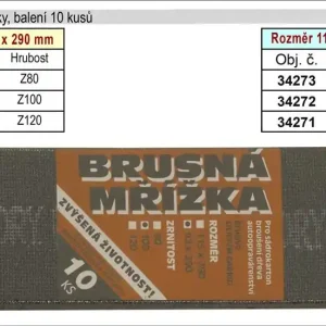 Brusné mřížky 93x290mm hrubost 100 balení 10 kusů - Pouze dnes