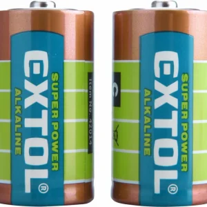 EXTOL ENERGY Tužkové baterie C 1,5V (LR14) alkalické, balení 2ks - Právě dorazilo