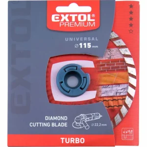 kotouč diamantový řezný turbo, 115x22,2mm, suché i mokré řezání, EXTOL PREMIUM - Top cena