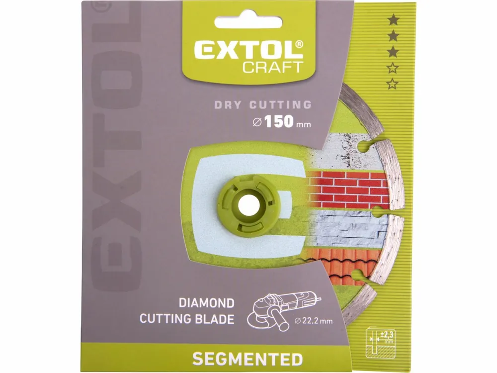 kotouč diamantový řezný segmentový, 150x22,2mm, suché řezání, EXTOL CRAFT | Akce