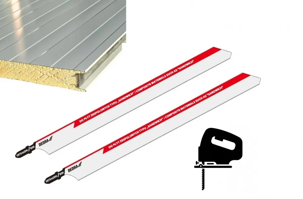 Snížená cena - Listy pro přímočarou pilu, BiM, úchyt EU, 250x215mm, na sendvičové panely, 2ks