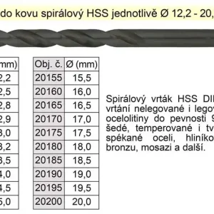 Vrták do kovu HSS 30,0mm - jednotlivě stopka 13mm | Extra sleva