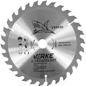 VERKE Pilový kotouč s SK plátky 185x20mm 30 zubů + redukce 12,7/16mm | Nově k dispozici