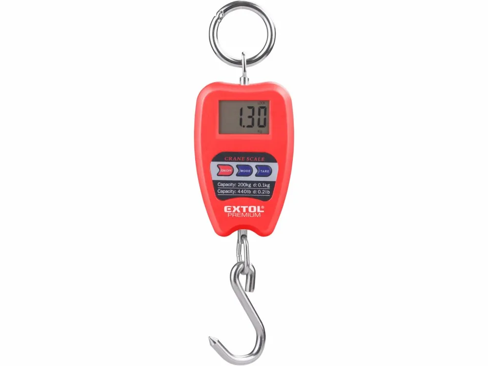 EXTOL PREMIUM Digitální závěsná váha s hákem 200kg 8822000 - Nově v e-shopu