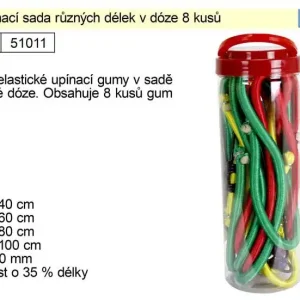 Neváhejte | Gumy upínací sada různých délek v dóze 8 kusů