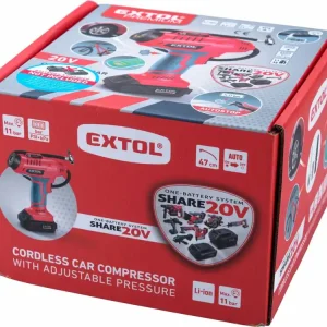 Rychlá expedice - EXTOL PREMIUM kompresor domácí aku SHARE20V, 20V Li-ion, bez baterie a nabíječky 8891875