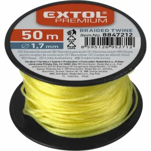 EXTOL PREMIUM provázek stavební, 1,7mm, 50m, žlutý 8847212 - Snadné vrácení